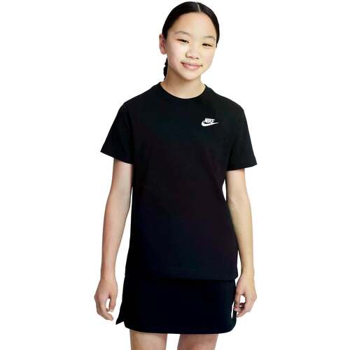Textil Mulher T-shirt mangas compridas Nike  Preto