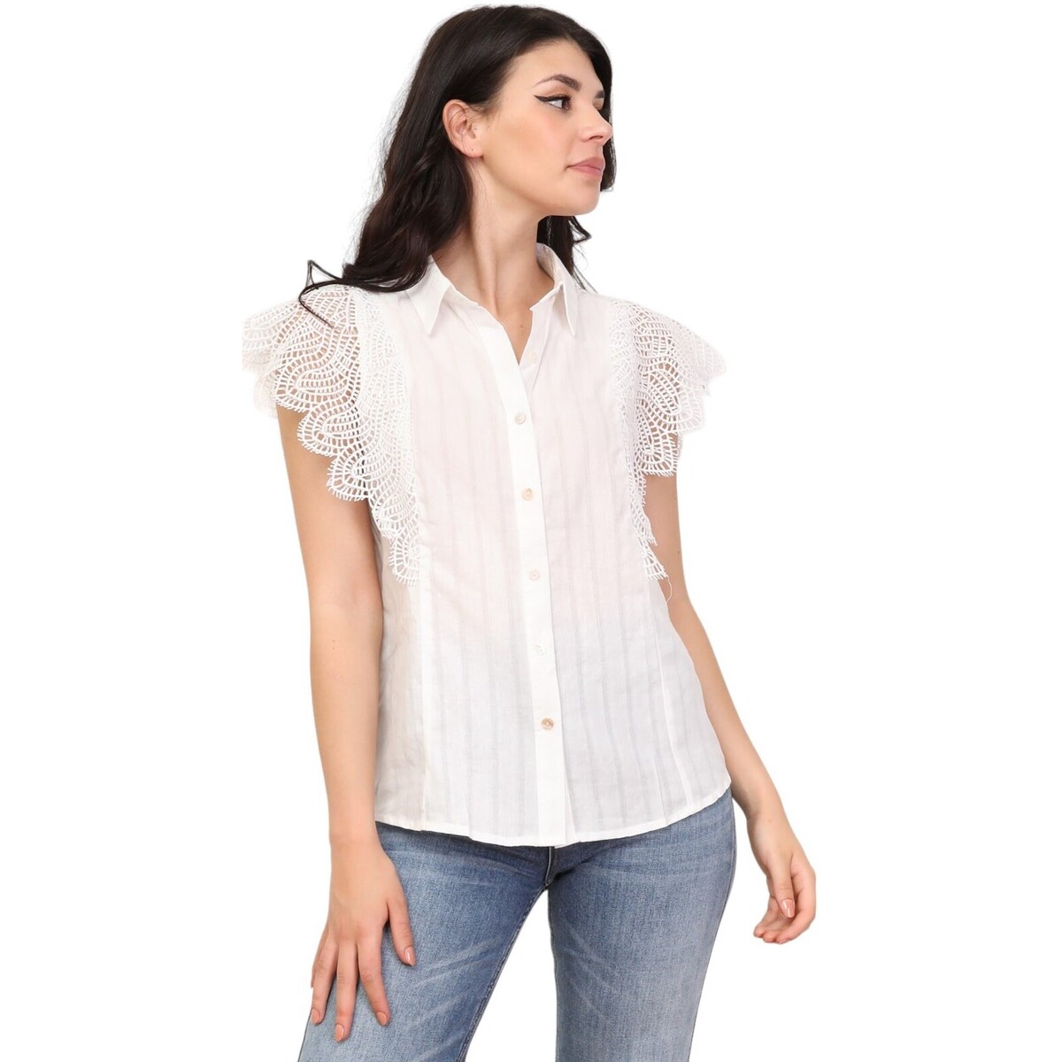 Textil Mulher camisas La Modeuse 71539_P168180 Branco