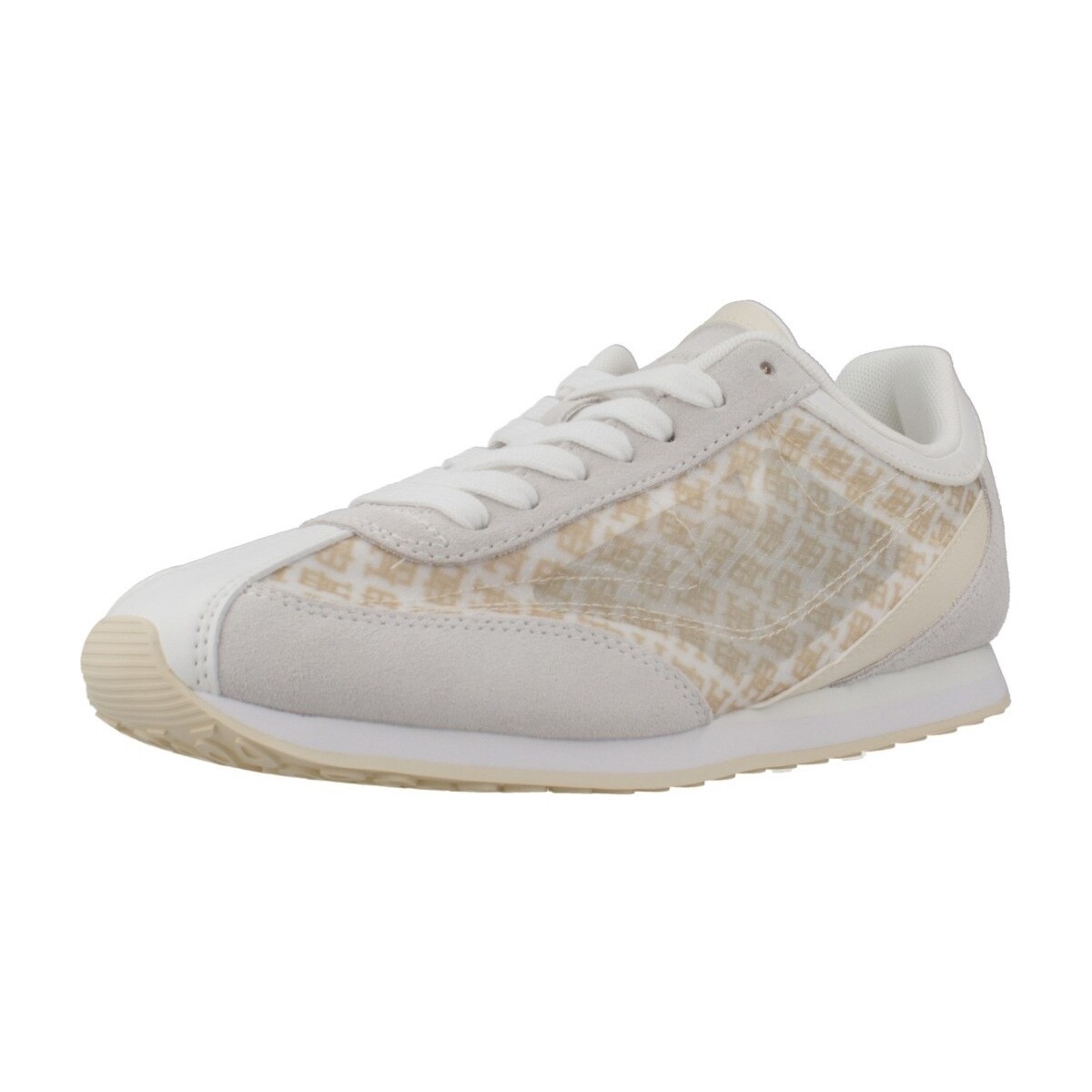 Sapatos Mulher Sapatilhas Tommy Hilfiger TH MONOGRAM HERITAGE RUNNER Bege