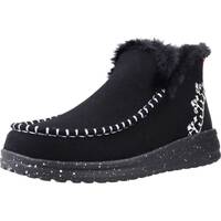 Sapatos Mulher Botas HEYDUDE DENNY FAUX SHEARLING Preto