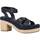 Sapatos Mulher Sandálias Tommy Hilfiger INTERLACE MID HEEL SA Azul