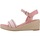 Sapatos Mulher Sandálias Tommy Hilfiger SHIRTING WEDGE SANDAL Rosa