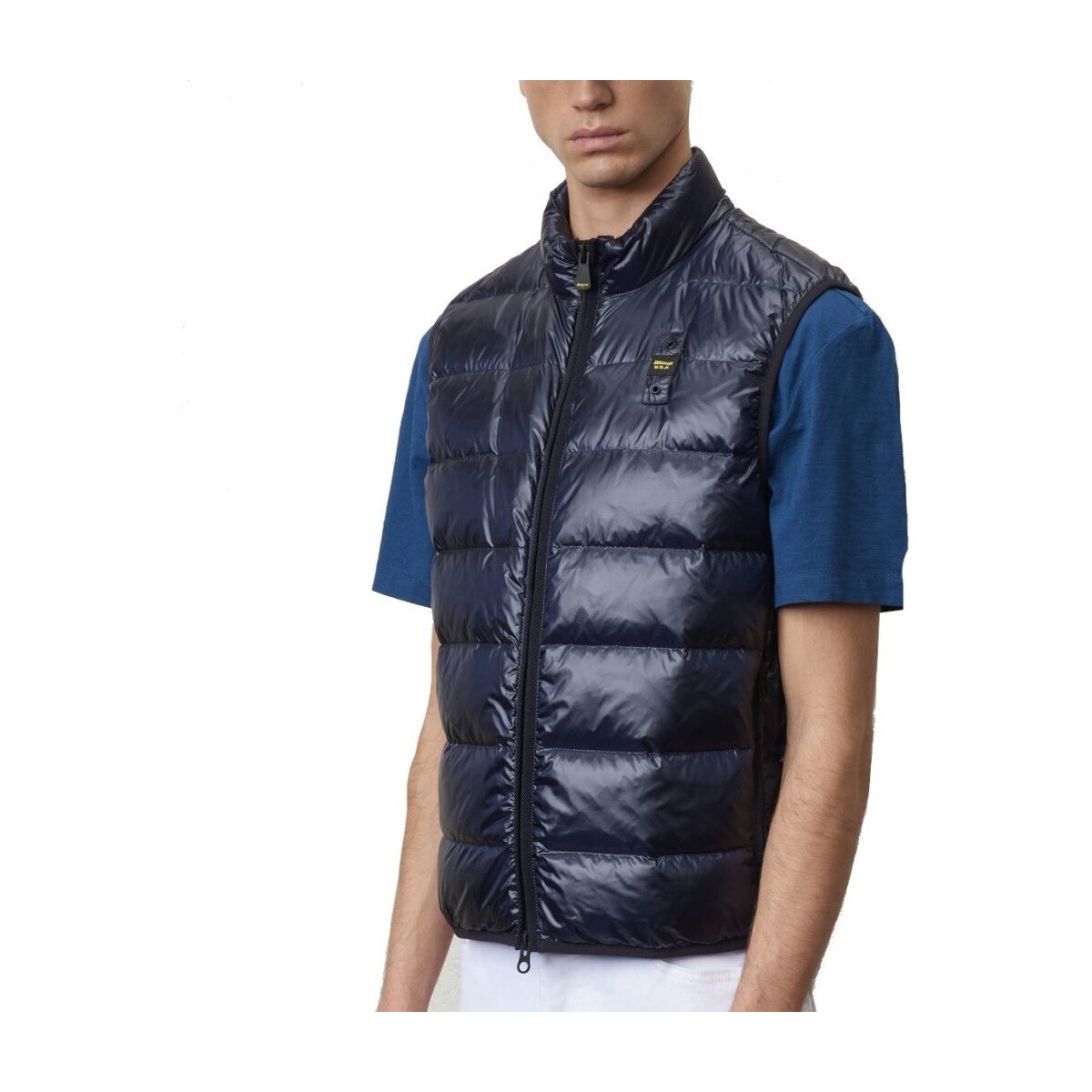 Textil Homem Casacos de malha Blauer SMANICATI IMBOTTITO PI Azul