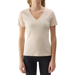 Textil Mulher T-Shirt mangas curtas 4F K15481 Bege