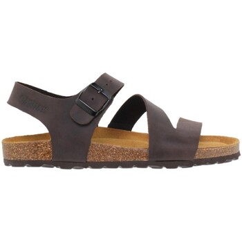 Sapatos Homem Sapatos & Richelieu Casual Sandálias Bio em pele castanha da Castanho