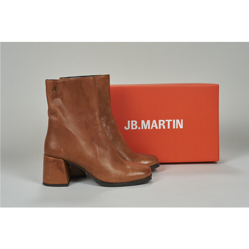 Sapatos Mulher Botins JB Martin JENNA Nappa / Azul petróleo / Conhaque