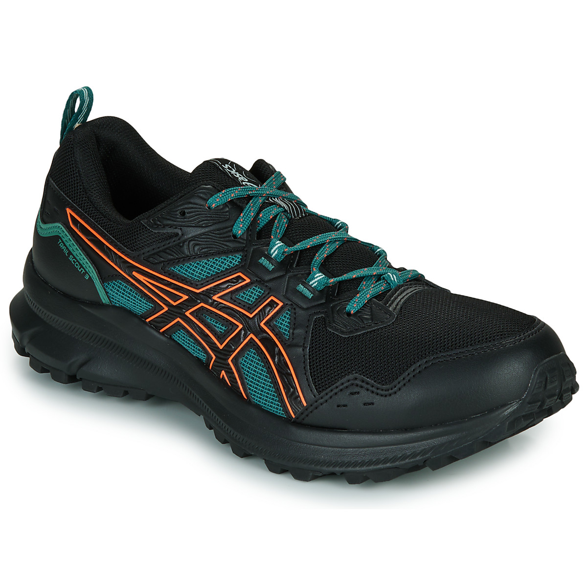 Sapatos Homem Running Asics TRAIL SCOUT 3 Preto / Azul / Laranja