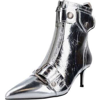 Sapatos Mulher Botas Kurt Geiger London HACKNEY KITTEN BOOT Prata