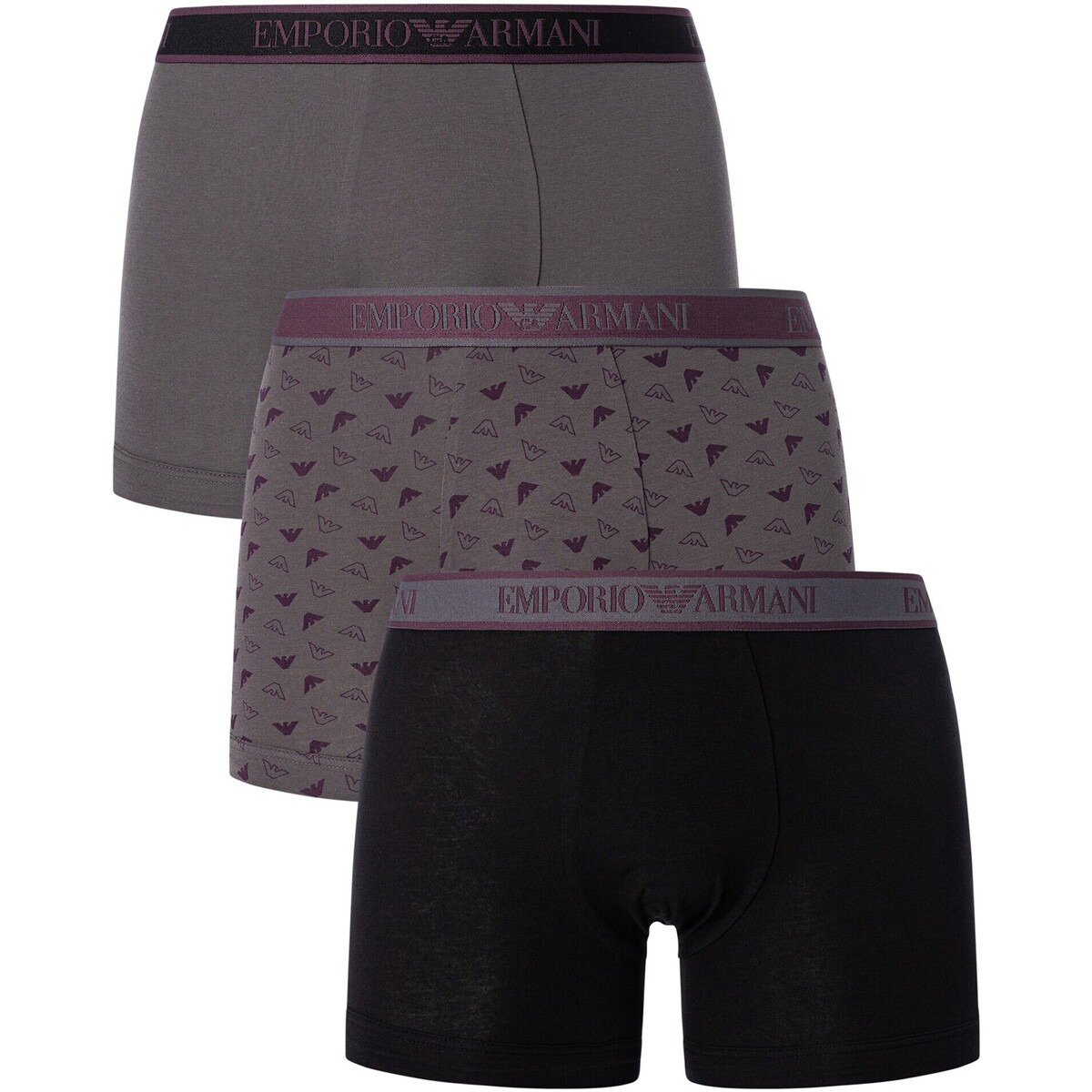Roupa de interior Homem Boxer Emporio Armani Cuecas Boxer 3 Packs Multicolor