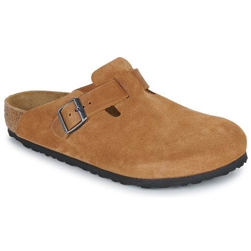Sapatos Homem Tamancos BIRKENSTOCK Boston LEVE/LEOI Cognac Pele / Conhaque / Regular
