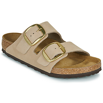 Sapatos Mulher Chinelos BIRKENSTOCK Arizona Big Buckle LENB Sandcastle Nubuck / Bege / Regular