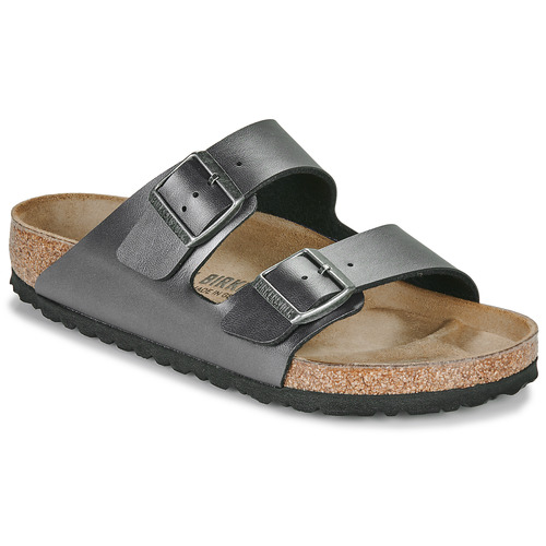 Sapatos Mulher Chinelos BIRKENSTOCK Arizona BF Metallic Black Metálico / Preto / Regular