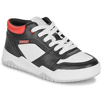 Sapatos Criança Sapatilhas Geox J PERTH BOY Preto / Branco / Vermelho