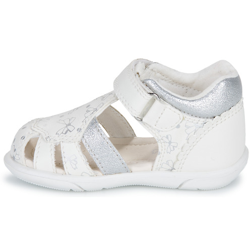 Geox B SANDAL ZAPITO GIRL Branco / Prata