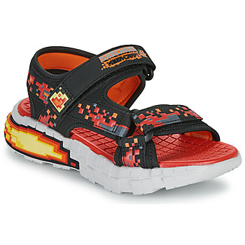Sapatos Rapaz Sandálias Skechers MEGA-SPLASH 4K Preto / Vermelho