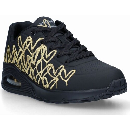 Sapatos Mulher Sapatilhas Skechers GOLDEN HEART Preto