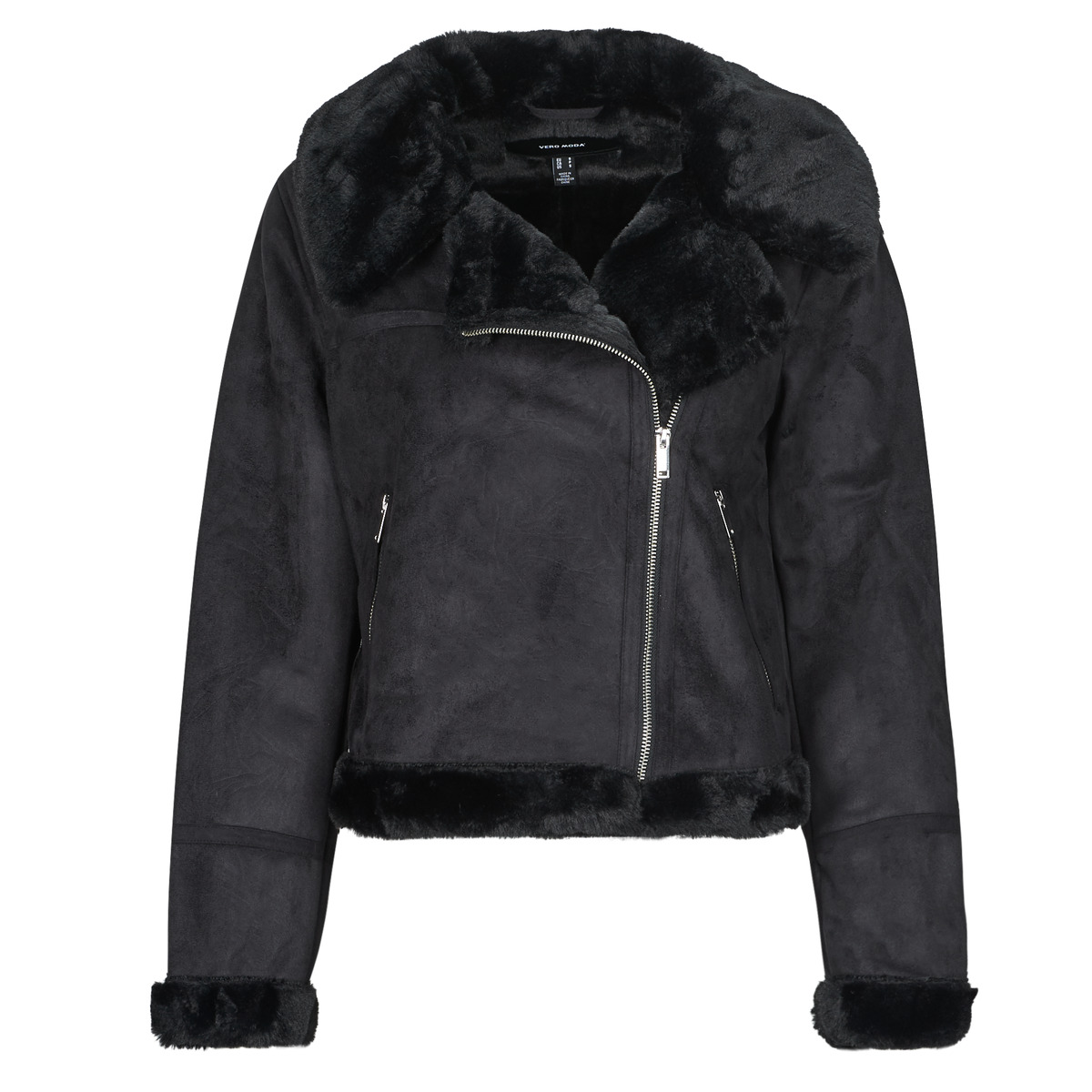 Textil Mulher Casacos de couro/imitação couro Vero Moda VMPEGGY Preto
