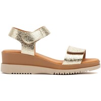 Sapatos Mulher Sandálias Calzados Dsd DSD : Sandálias de cunha em pele dourada para mulher Ouro