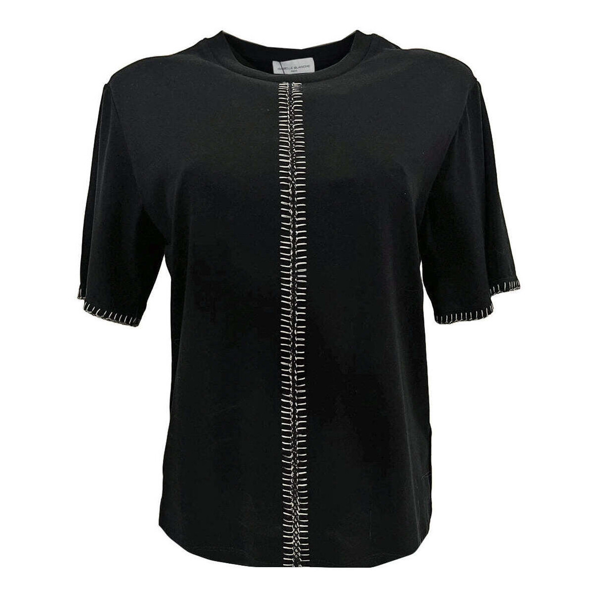 Textil Mulher T-shirts e Pólos Isabelle Blanche  Preto