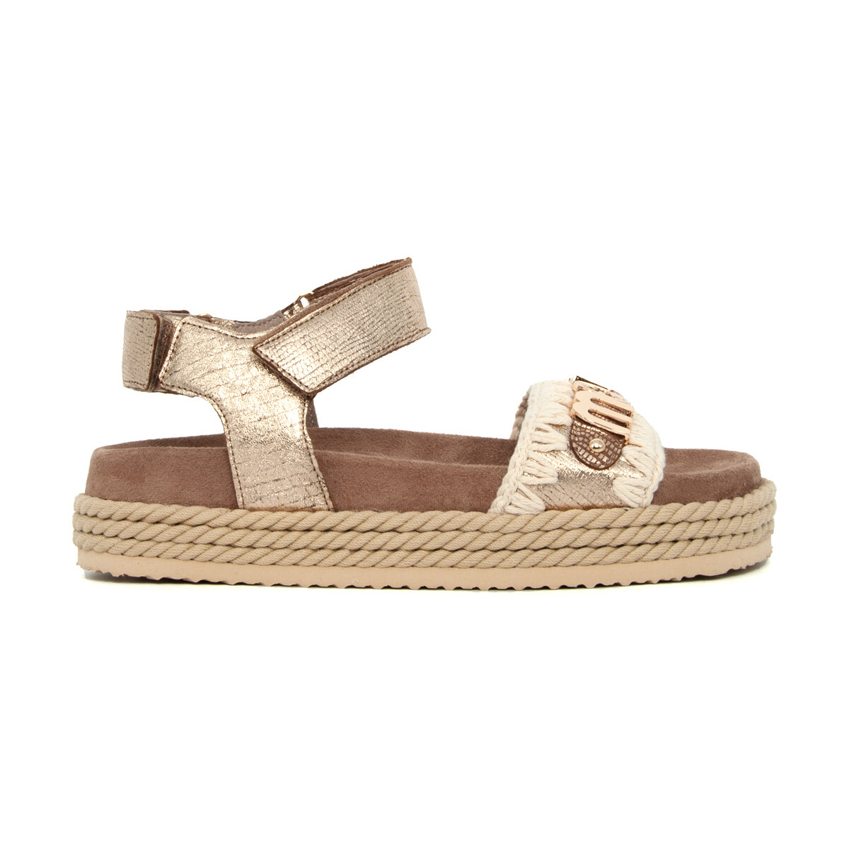 Sapatos Mulher Sandálias Mou ROPE BIO SANDAL  02 MLIGO Ouro