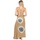 Textil Mulher Vestidos compridos Isla Bonita By Sigris Vestido Midi Longo Multicolor