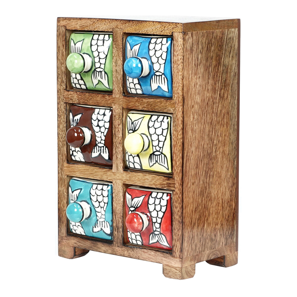 Casa Cestos e Caixas decorativas  Signes Grimalt Rack De Temperos Com 6 Gavetas Castanho
