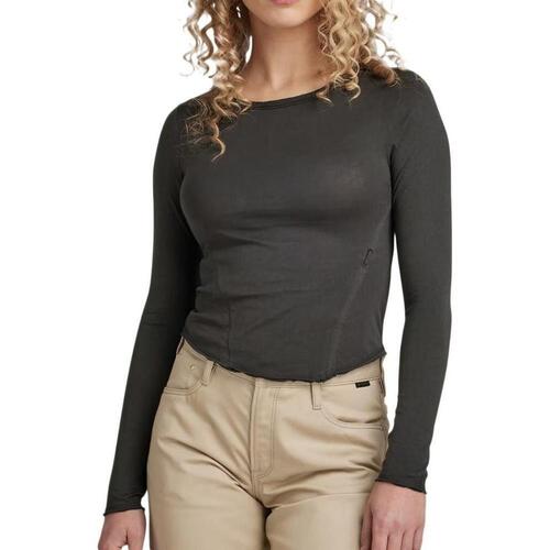 Textil Mulher T-shirts e Pólos G-Star Raw  Cinza