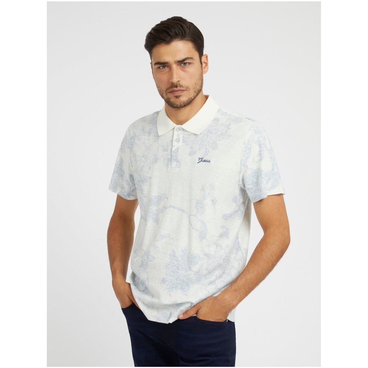 Textil Homem T-shirts e Pólos Guess M3YP20 KB3T0 Branco