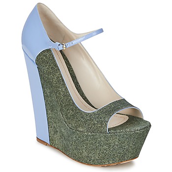 Sapatos Mulher Escarpim John Galliano S54261 Azul / Verde