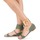 Sapatos Mulher Continuar as compras A65970 Verde / Bege