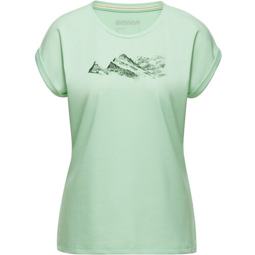 Textil Mulher T-Shirt mangas curtas Mammut Mountain Verde