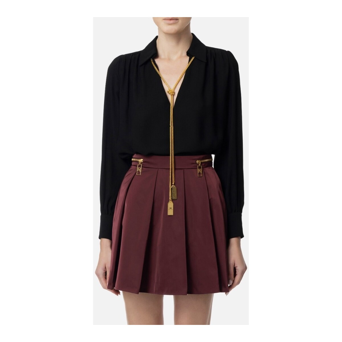 Textil Mulher camisas Elisabetta Franchi CA09346E2 Preto