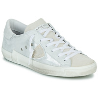 Sapatos Mulher Sapatilhas Philippe Model PRSX LOW WOMAN Prata / Branco