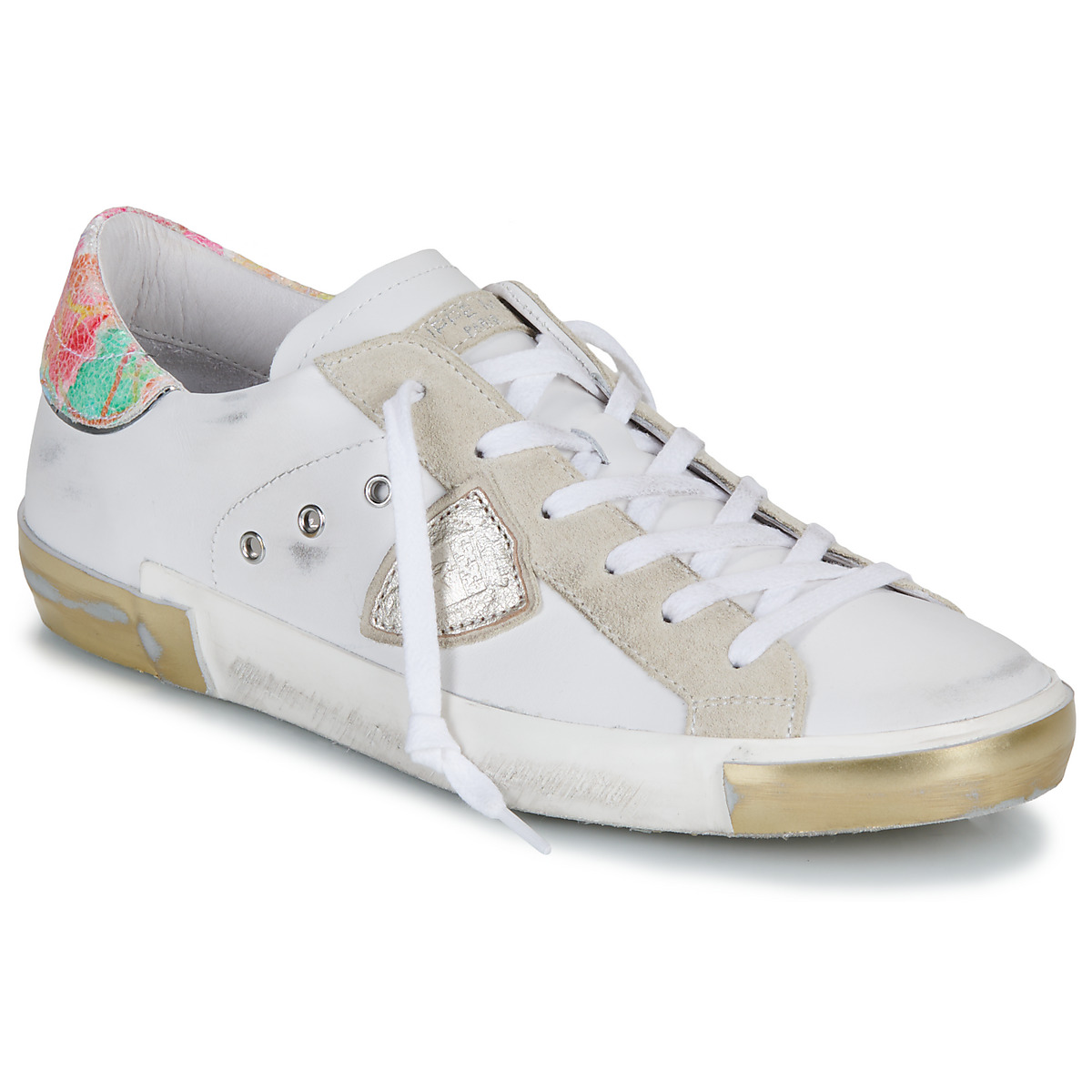 Sapatos Mulher Sapatilhas Philippe Model PRSX LOW WOMAN Branco / Multicolor