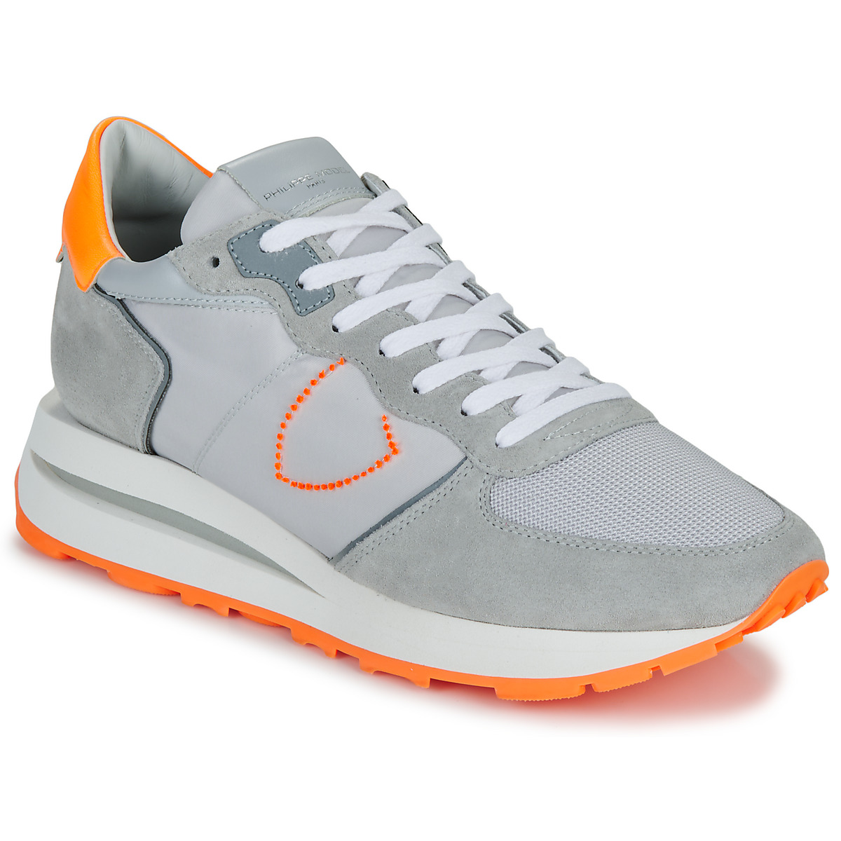 Sapatos Homem Sapatilhas Philippe Model TROPEZ HAUTE LOW MAN Cinza / Laranja