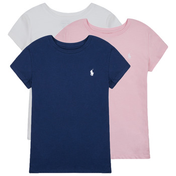 Textil Rapariga T-Shirt mangas curtas Polo Ralph Lauren TEE BUNDLE-SETS-GIFT BOX SET Marinho / Branco / Rosa