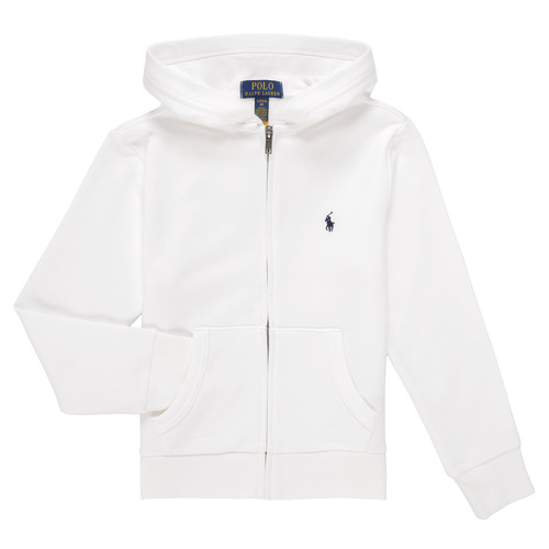 Textil Criança Sweats Polo Ralph Lauren LS FZ HOOD-KNIT SHIRTS-SWEATSHIRT Branco