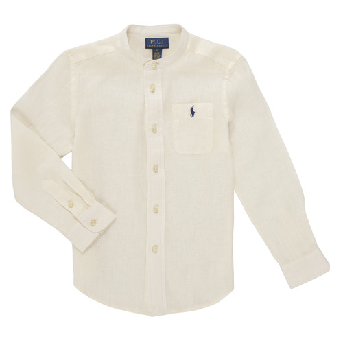 Textil Criança Camisas mangas comprida Polo Ralph Lauren POSTBOY BAND-SHIRTS-SPORT SHIRT Branco