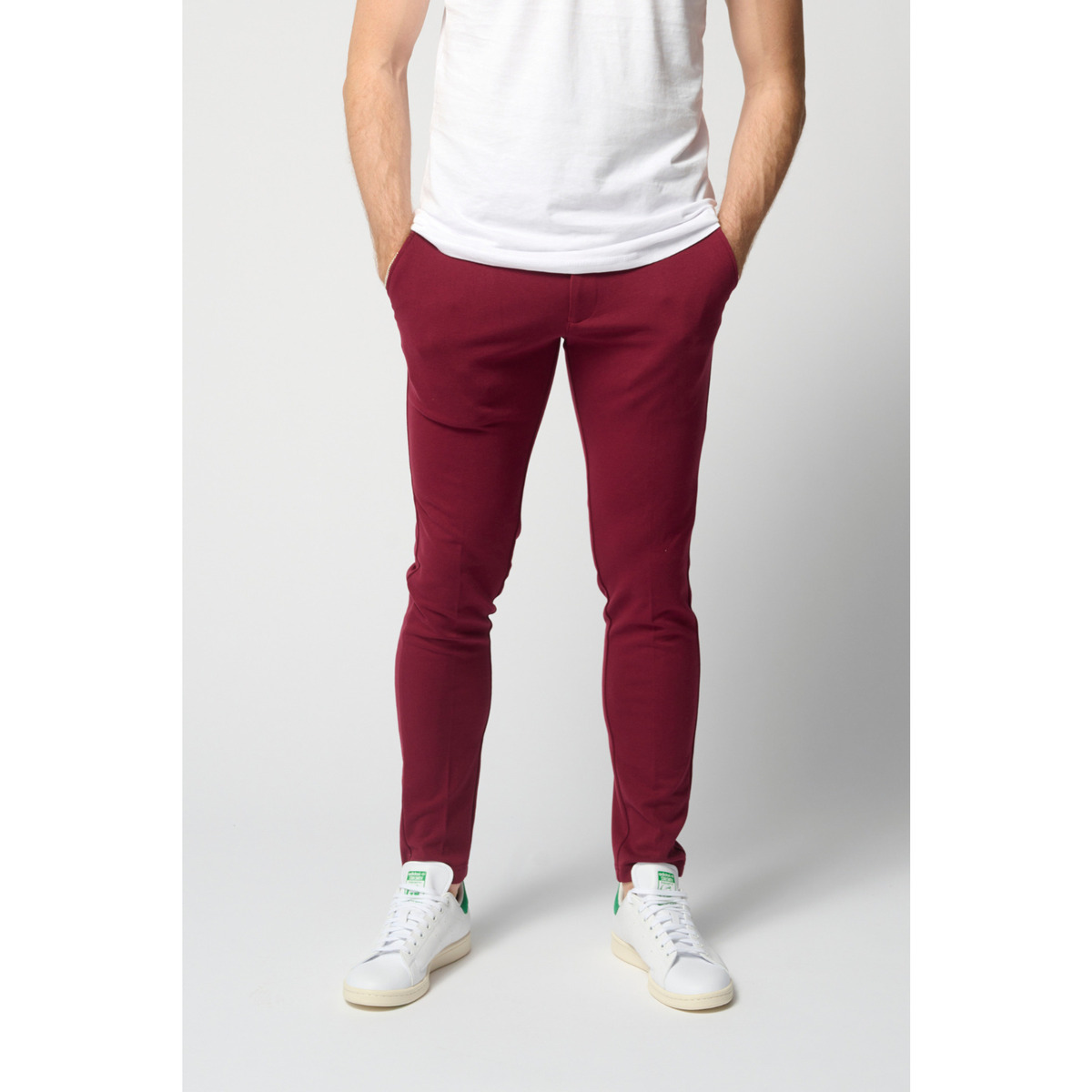 Textil Homem Chinos Teeshoppen Performance Vermelho