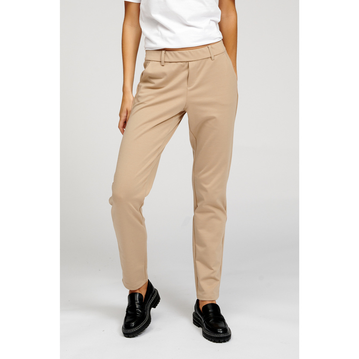 Textil Mulher Chinos Teeshoppen Performance Bege