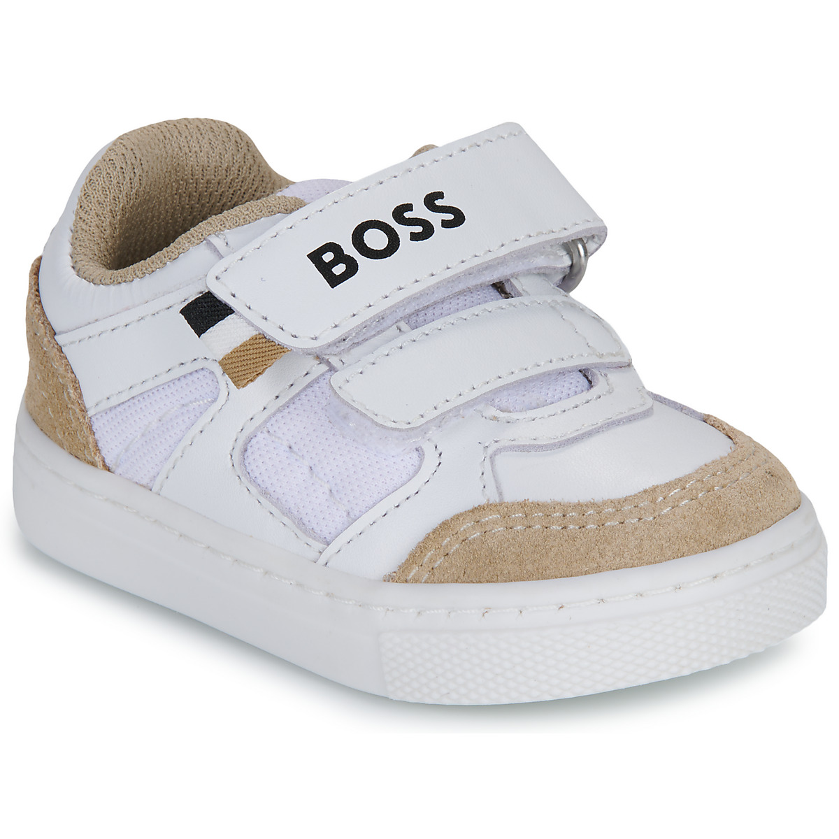 Sapatos Rapaz Sapatilhas BOSS J52163 Branco / Camel