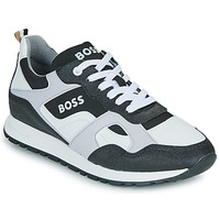 Sapatos Rapaz Sapatilhas BOSS J51658 Preto / Branco / Cinza