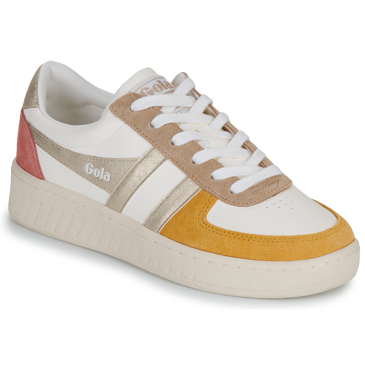 Sapatos Mulher Sapatilhas Gola Grandslam Quadrant Bege / Multicolor