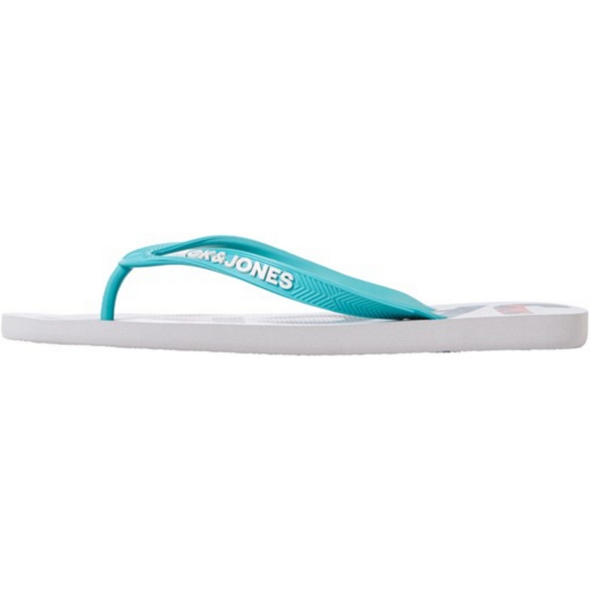 Sapatos Rapaz Chinelos Jack & Jones 12236507 JFWLOGO PALM PRINT FLIP FLOP JNR CAPRI Branco