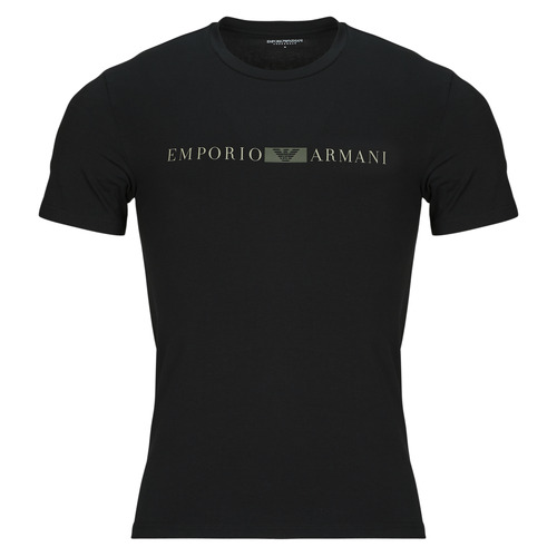 Textil Homem T-Shirt mangas curtas Emporio Armani BOX EAGLE Preto
