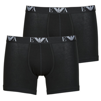 Roupa de interior Homem Boxer Emporio Armani MONORGRAM 2 PACK BOXER Preto