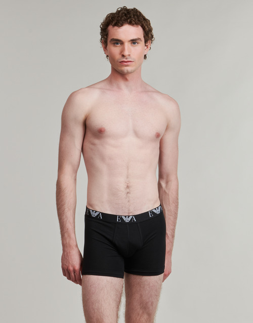 Emporio Armani MONORGRAM 2 PACK BOXER Preto