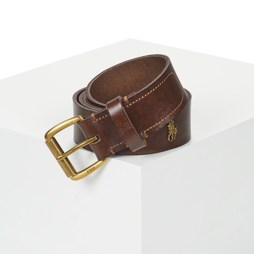 Acessórios Homem Cinto Polo Ralph Lauren RGD CHRM BT-CASUAL-TUMBLED LEATHER Castanho