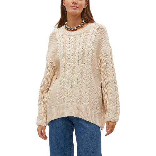Vero Moda VMSVEACABLE LS O-NECK PULLOVER GA BOO 10310869 Bege