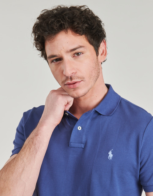 Polo Ralph Lauren POLO COUPE DROITE EN COTON BASIC MESH Azul / Navy